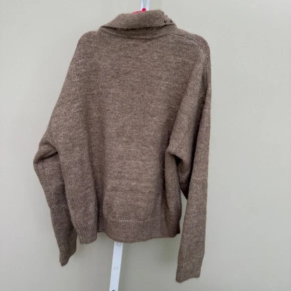 Zara Brown Sweater with Studded Collar kids 9-10 new with tags - Picture 3 of 5